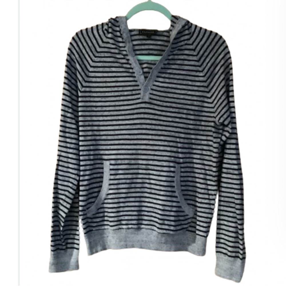 Express knit hooded pullover small